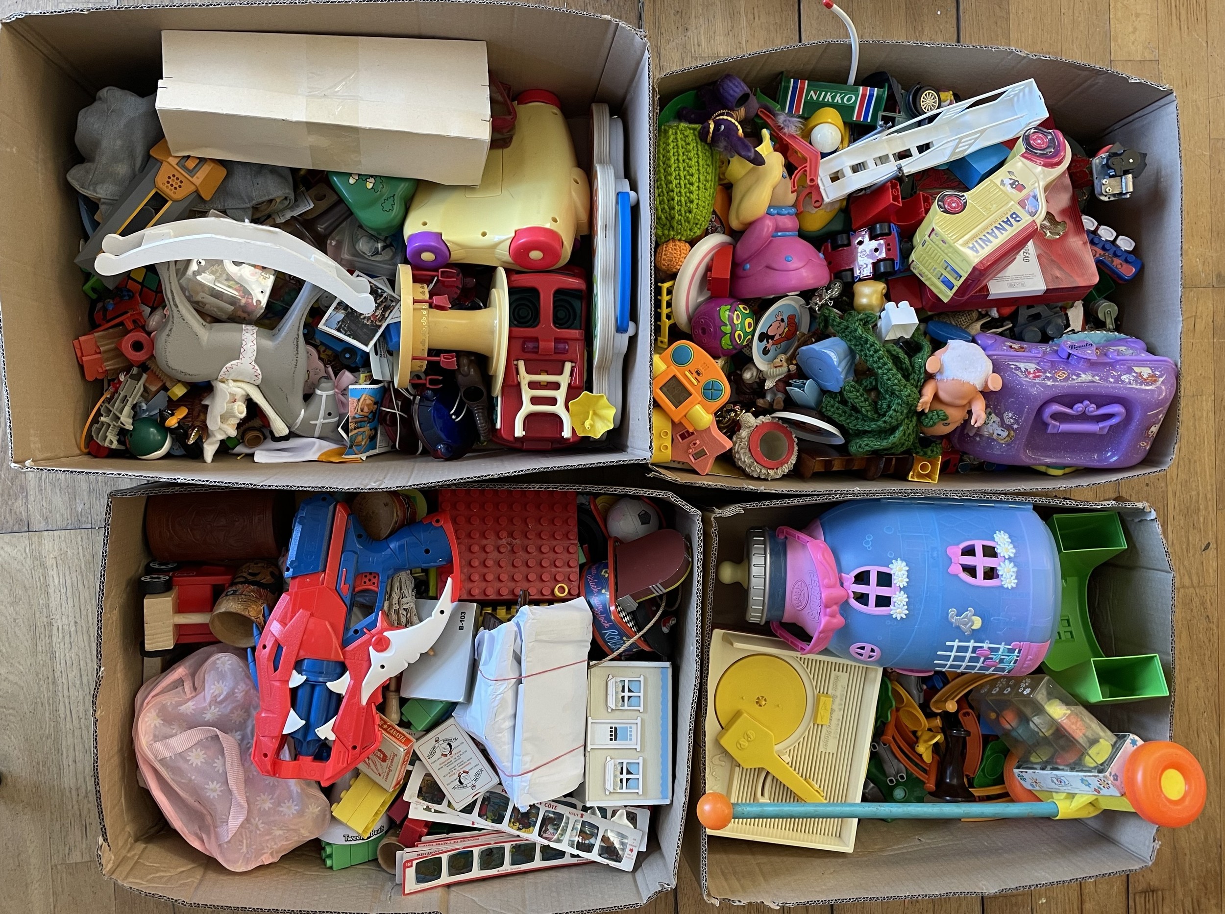 A large collection of assorted vintage and modern toys, games, pre ...