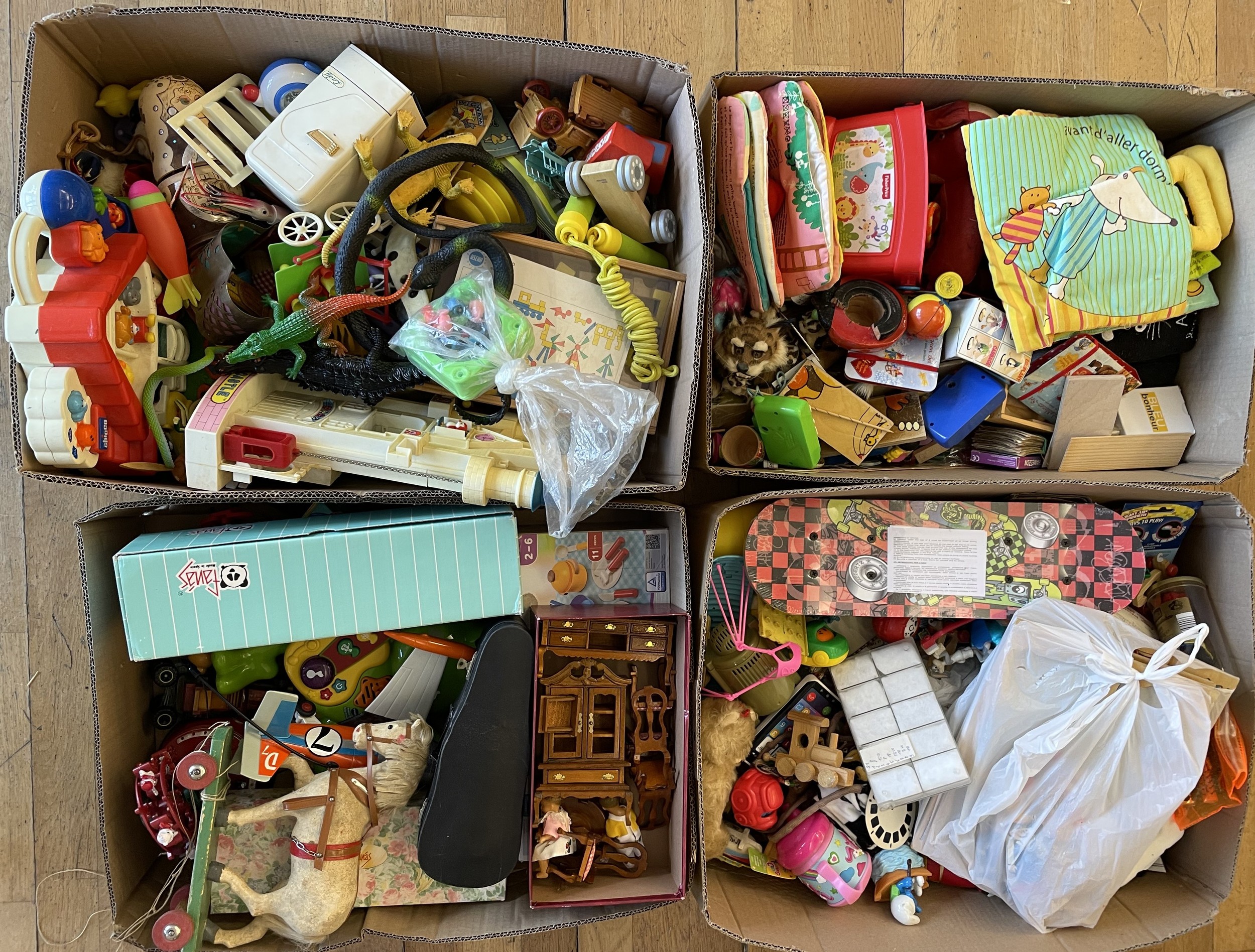 A large collection of assorted vintage and modern toys, games, pre ...