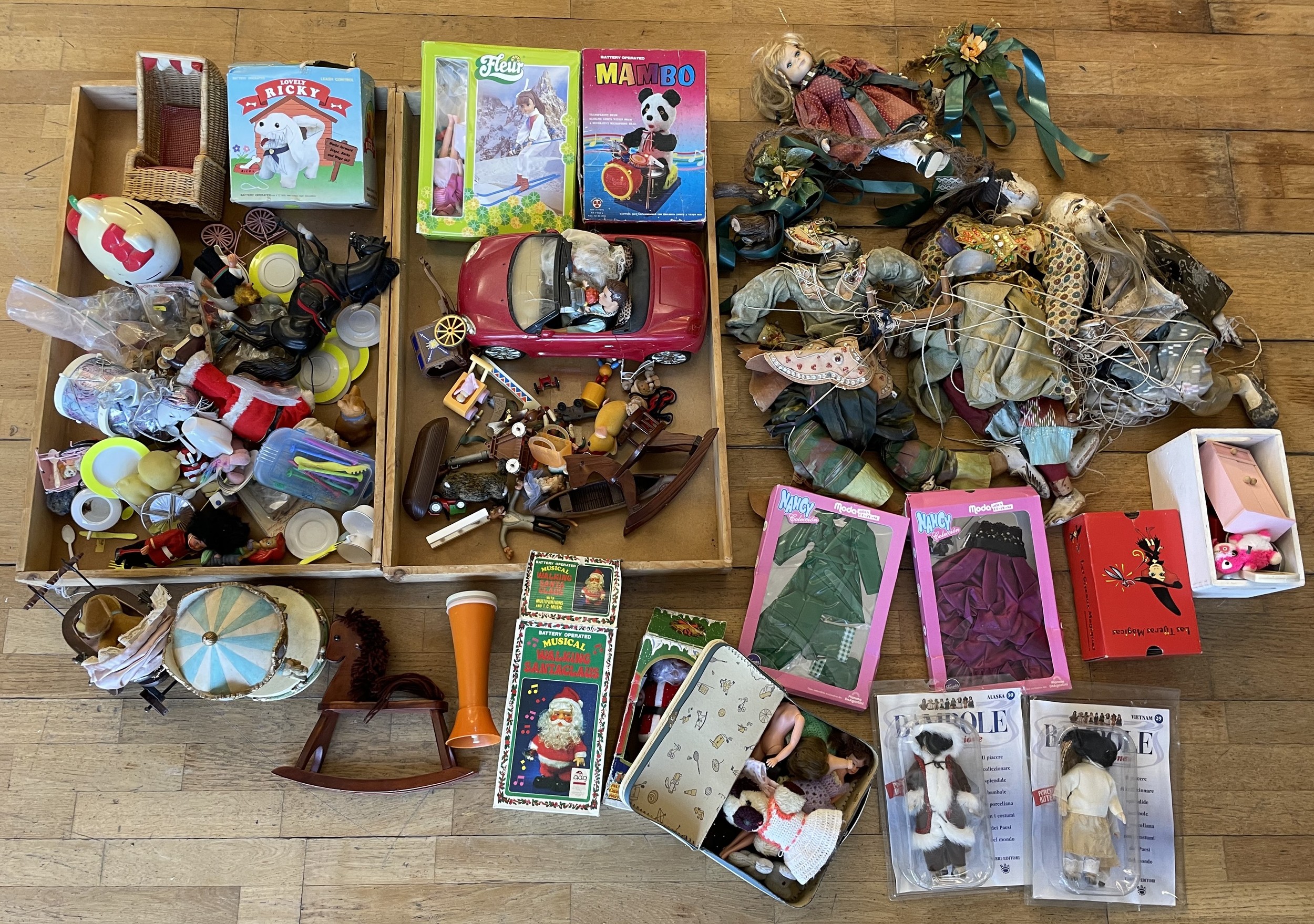 A large collection of assorted vintage and modern toys, games, pre ...
