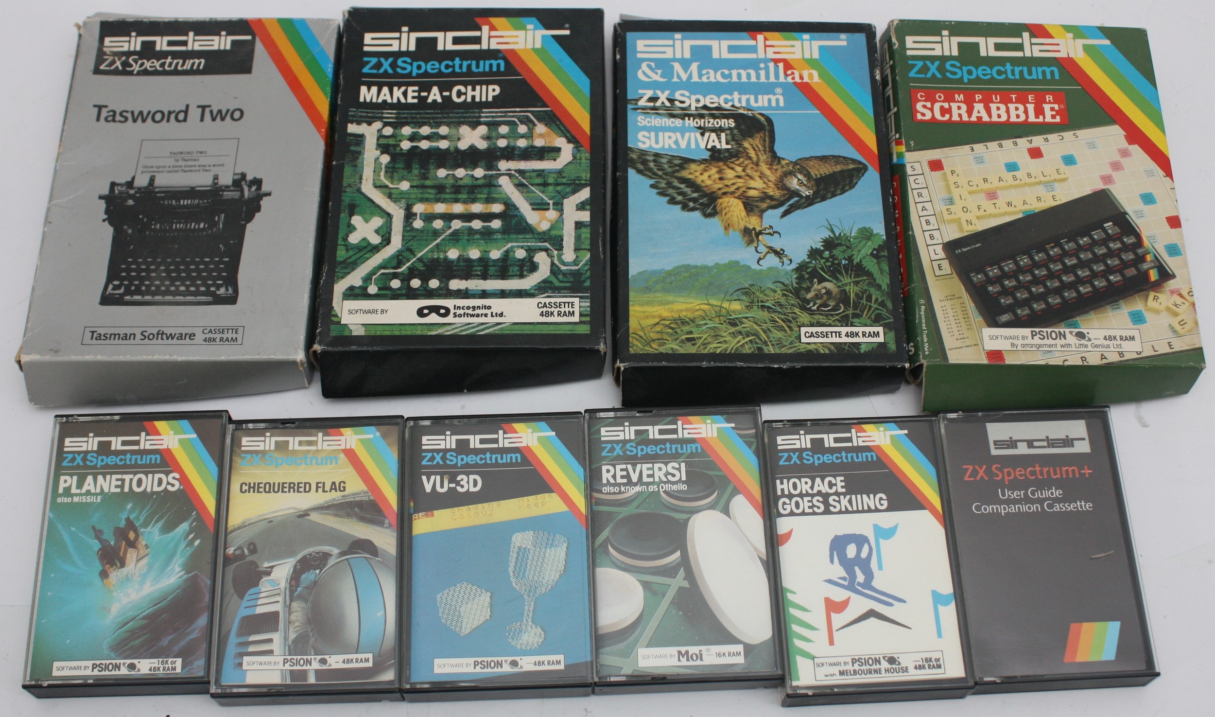 A Sincalir ZX Spectrum+ with 10 video games and software cassettes, to ...