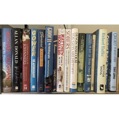 A large collection of over 100 cricket related books and Lancashire ...