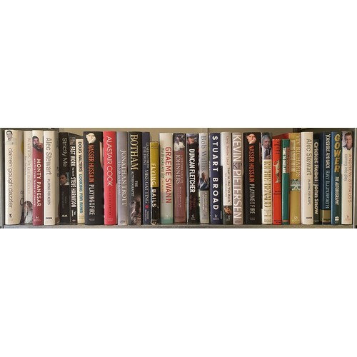A large collection of over 100 cricket related books and Lancashire ...