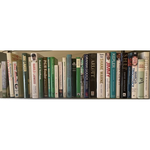 A large collection of over 100 cricket related books and Lancashire ...