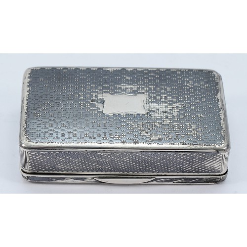 A Russian silver snuff box, stamped B.C, 1878, with niello engraving of ...
