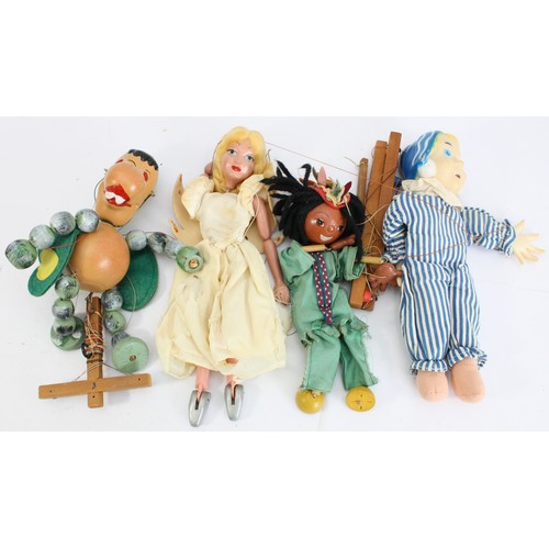 Three 1960s puppets, together with a vintage Chad Valley Andy Pandy ...