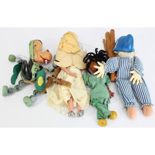 Three 1960s puppets, together with a vintage Chad Valley Andy Pandy ...