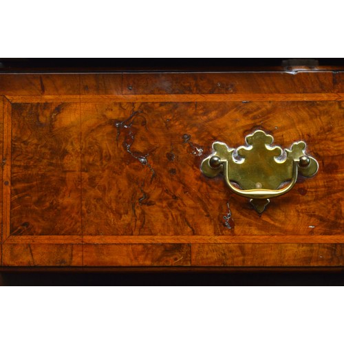  A George III Welsh walnut and oak tallboy, the later moulded cornice above three short and three lon... 