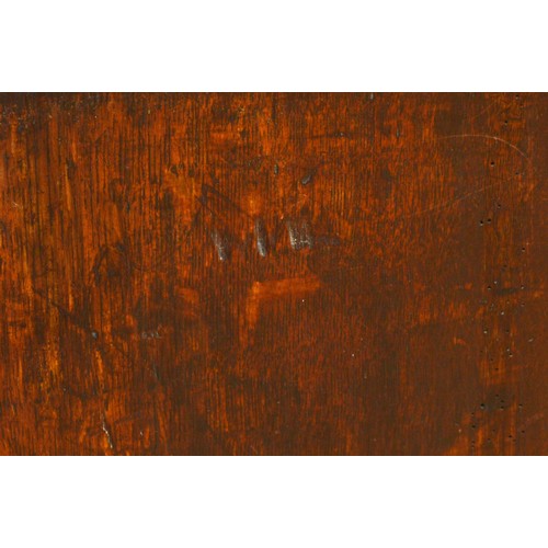  A George III Welsh walnut and oak tallboy, the later moulded cornice above three short and three lon... 