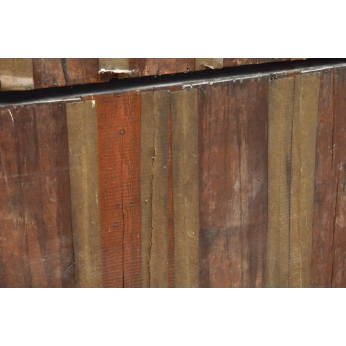  A George III Welsh walnut and oak tallboy, the later moulded cornice above three short and three lon... 