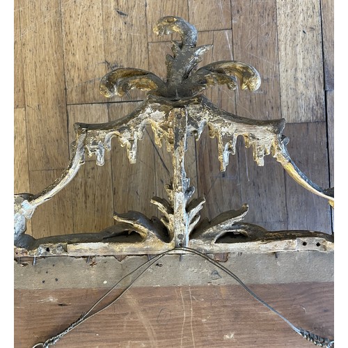 452 - A pair of George III giltwood mirrors, with later plates, each carved with waved pierced rectangular... 