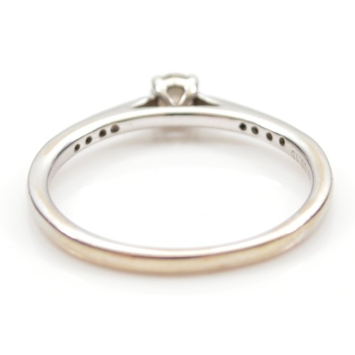 37 - An 18ct white gold brilliant cut diamond solitaire ring, stated weight 0.15ct, with brilliant cut di... 