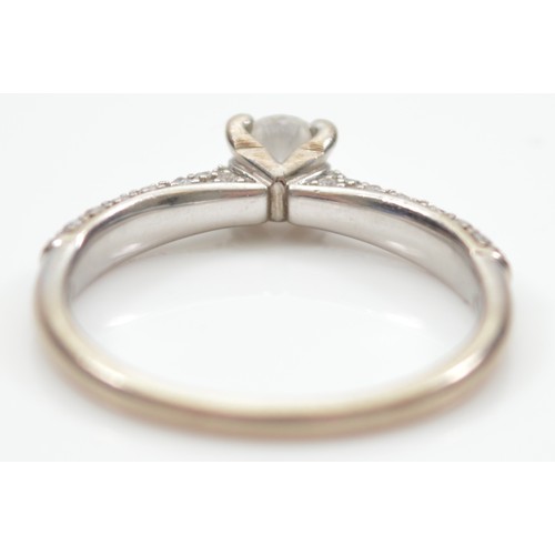 39 - A Canadian 18ct white gold brilliant cut diamond solitaire ring by Canadian Ice, approximately 0.33c... 