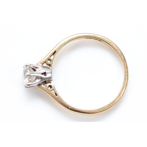 54 - A 9ct gold brilliant cut diamond solitaire ring, approximately 0.50ct, K 1/2, 2g