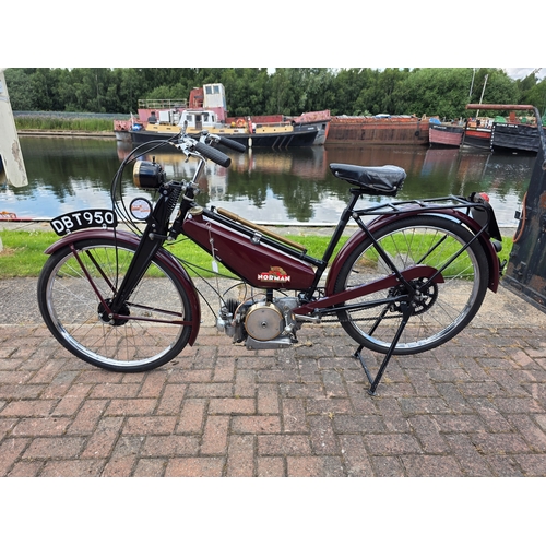 306 - 1946 Norman Autocycle, 98cc. Registration number DBT 950 (non transferrable). Frame number R512 (not... 