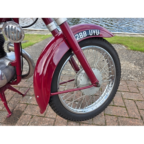 310 - 1957 James Colonel, 225cc. Registration number 288 UYU (non transferrable). Frame number 56 K12 737.... 