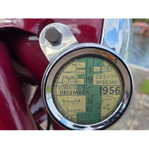 310 - 1957 James Colonel, 225cc. Registration number 288 UYU (non transferrable). Frame number 56 K12 737.... 
