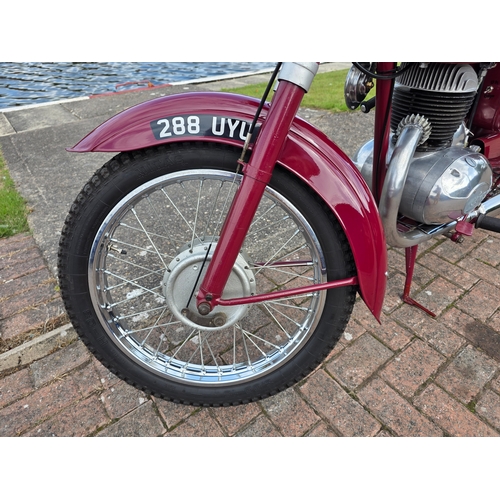 310 - 1957 James Colonel, 225cc. Registration number 288 UYU (non transferrable). Frame number 56 K12 737.... 