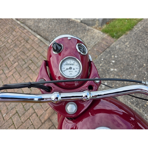 310 - 1957 James Colonel, 225cc. Registration number 288 UYU (non transferrable). Frame number 56 K12 737.... 