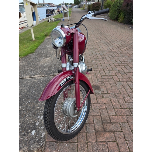 310 - 1957 James Colonel, 225cc. Registration number 288 UYU (non transferrable). Frame number 56 K12 737.... 