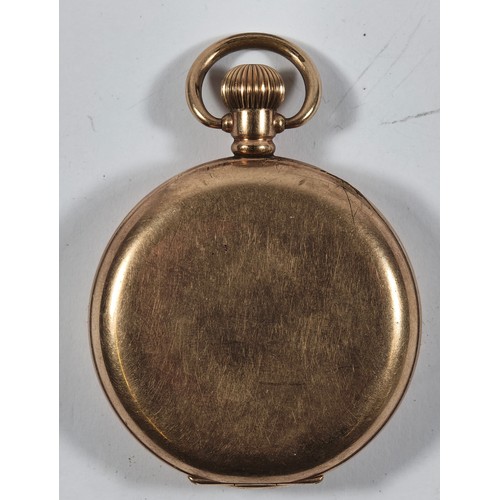 15 - Tenbridge, a gold plated, keyless wind full hunter pocket watch, 50mm, working when catalogued but l... 