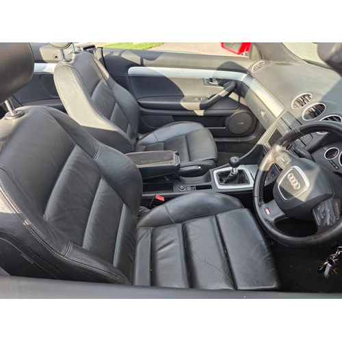 255 - 2009 Audi A4 S line, special edition TDi Convertible, 1986cc. Registration number DN09 XEX. VIN numb... 