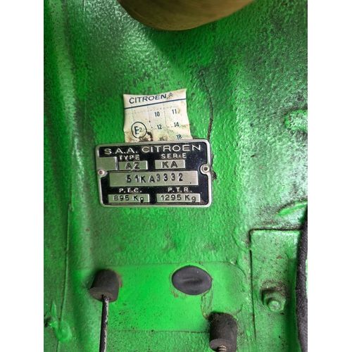 259 - 1978 Citroen 2CV, 602cc. Registration number GGC 166T. VIN number 51.KA 3332. Engine number 05080425... 