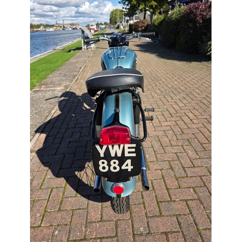 313 - 1957 Triumph T100, 498cc. Registration number YWE 884. Frame number 02539. Engine number T100 02539.... 