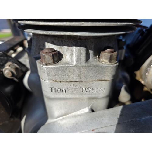 313 - 1957 Triumph T100, 498cc. Registration number YWE 884. Frame number 02539. Engine number T100 02539.... 