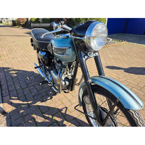 313 - 1957 Triumph T100, 498cc. Registration number YWE 884. Frame number 02539. Engine number T100 02539.... 