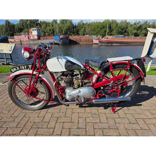 315 - 1935 Triumph 2/1, 249cc. Registration number BKX 197. Frame number SL771 (not found). Engine number ... 