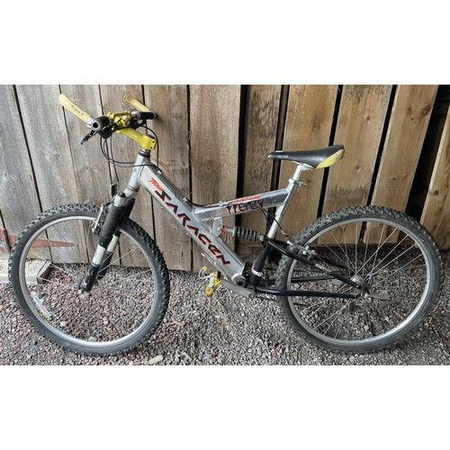 3 - A Saracen Frenzy full suspension mountain bike, alloy main frame, 24 speed SM Shimano gears, 18 1/2