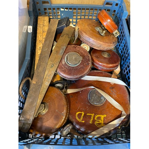 27 - Three boxes of mixed tools and related items to include, mearuring and marking tools, boxed Stanley ... 