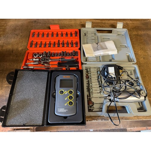 27 - Three boxes of mixed tools and related items to include, mearuring and marking tools, boxed Stanley ... 