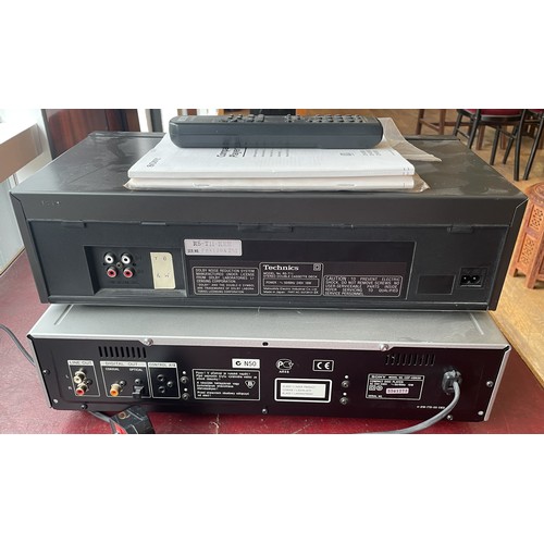 48 - A Sony CDP-XB930 compact disc player and a Technics RS-T11 stereo double cassette deck. (2)
