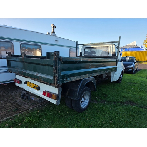 254 - 2001 Ford Transit flat bed twin axle truck, 2496cc diesel. Registration number Y541 JWR. VIN number ... 