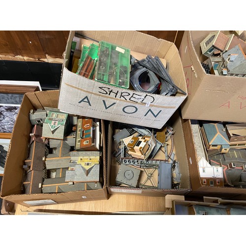 A large collection collection of 00 gauge model railway buildings and ...