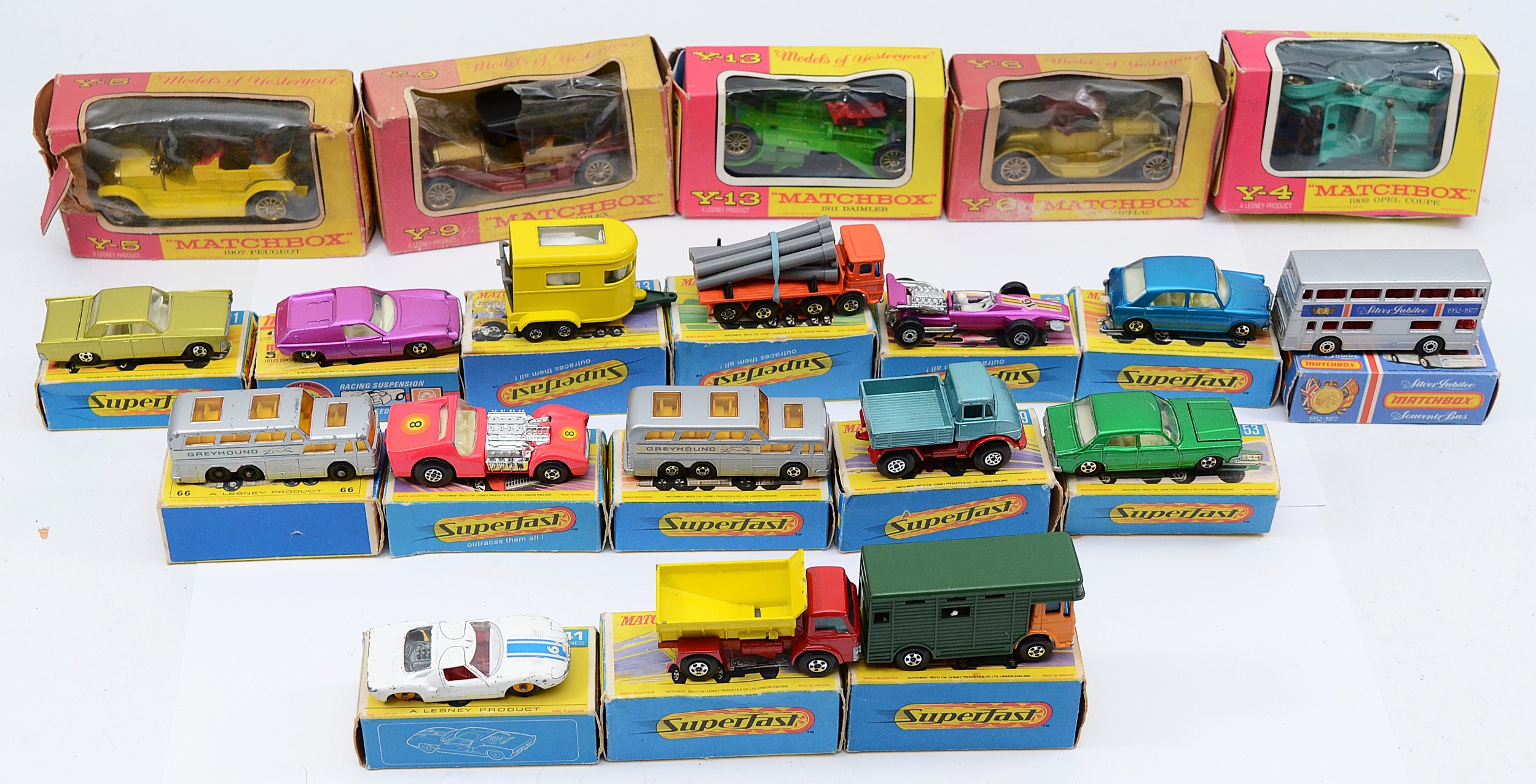 A collection of boxed Lesney Matchbox and Matchbox Superfast diecast ...