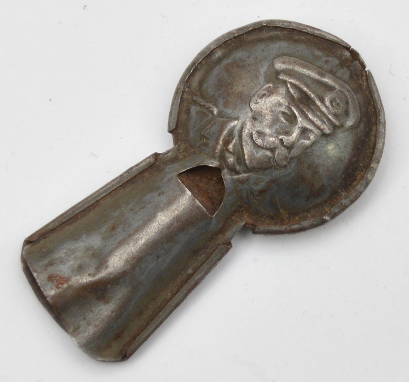 A Boer war era whistle, depicting Major Robert Baden-Powell.