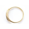 An 18ct gold old cut diamond five stone ring, stamped 18ct to the inner ...