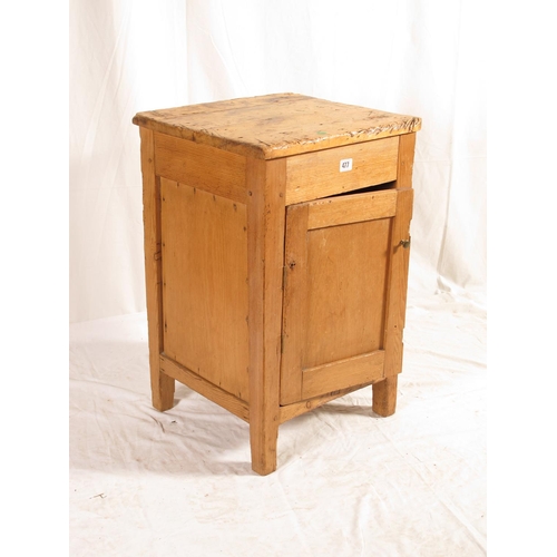 477 - RUSTIC PINE POT CUPBOARD 42CM EST 5 - 10