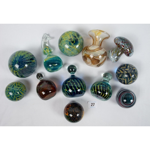 27 - BOX OF MDINA PAPERWEIGHTS