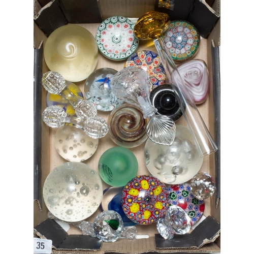 35 - BOX MISC PAPERWEIGHTS ETC