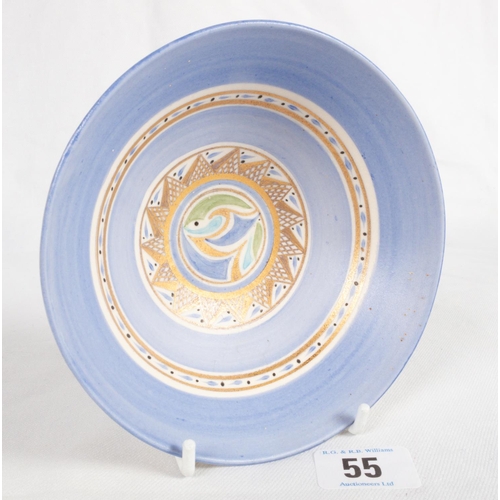 55 - MARY RICH STUDIO POTTERY PORCELAIN FOOTED BOWL