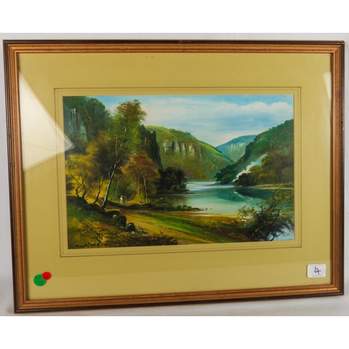 4 - PAIR OILS - WYE VALLEY SCENES - WILLIS PRYCE