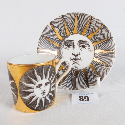 89 - FORNASETTI COFFEE CAN & SAUCER