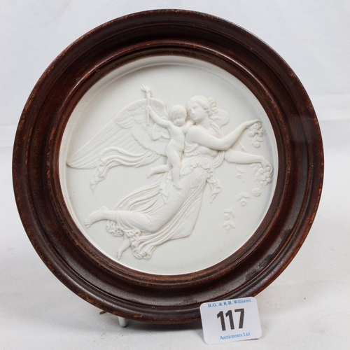 117 - ROYAL COPENHAGEN ENERET BISQUE PLAQUE & FRAME