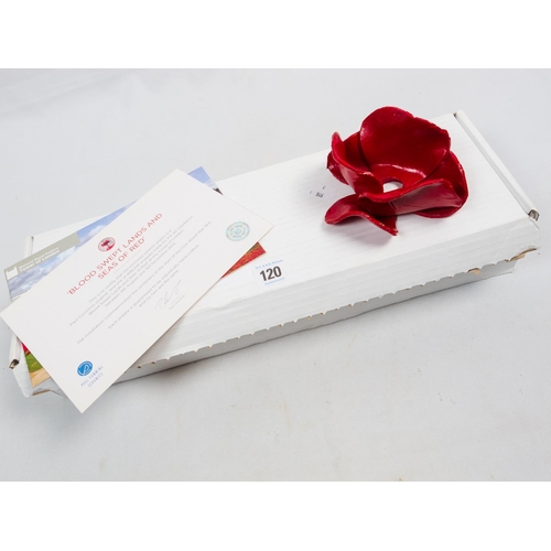 120 - PAUL CUMMINS CERAMIC POPPY FROM TOWER OF LONDON DISPLAY BOXED & COA