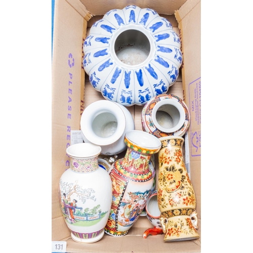 131 - BOX ORIENTAL CERAMICS ETC