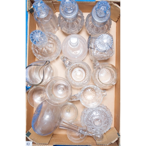 43 - BOX MISC JUGS & DECANTERS ETC