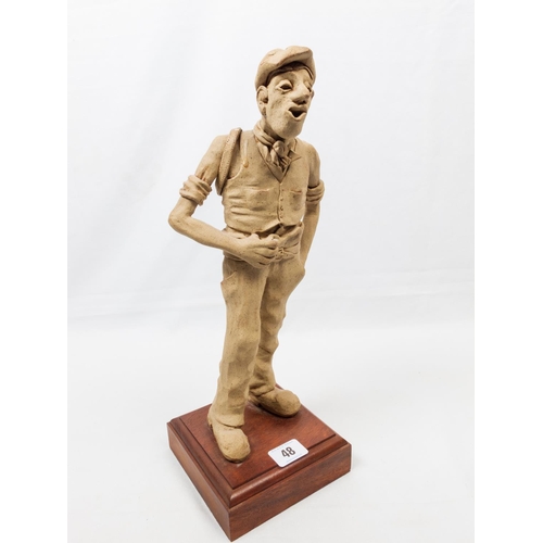 48 - PHYLLIS LEWIS POTTERY FIGURE 'FOREST MAN' 38CM